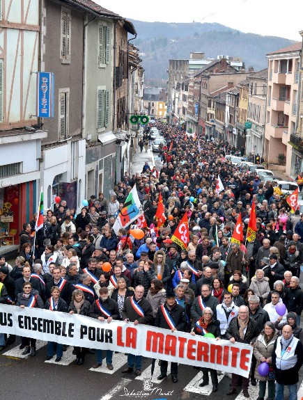 Manif Maternite Decazeville Janvier 2017