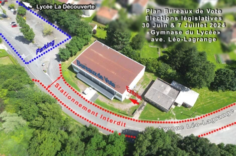 Visite direction Plan Bureaux de Vote à Decazeville pour les législatives 2024