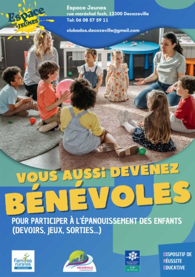 Devenez bénévoles Aide aux  devoirs