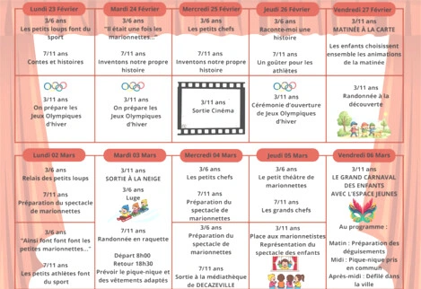 Vacances d'Hiver 2026 Espace Jeunes Decazeville